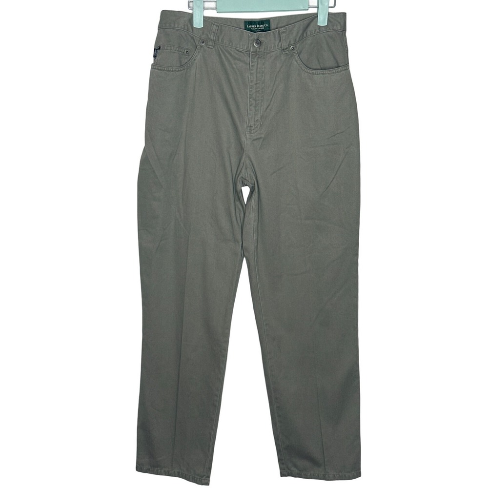 Lauren Ralph Lauren Jeans Co Olive Green Cotton Twill Petite Pants Size 12P